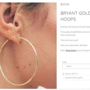 Gold-filled hoops from Suetables